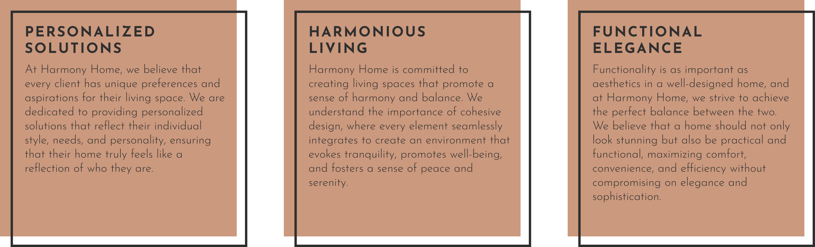 Personalized solutions, harmonious living, functional elegance